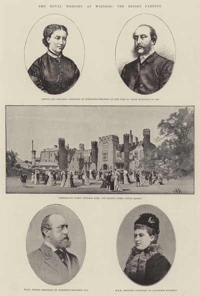 Il matrimonio reale a Windsor, i genitori della sposa da Charles Auguste Loye
